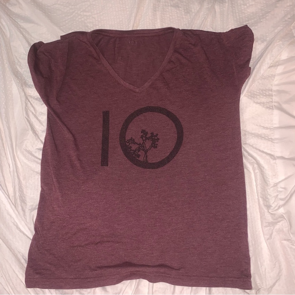 Burgundy 10 Tree T-Shirt